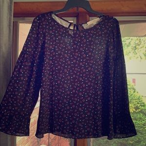 Flare Sleeve Shear Top